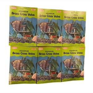 X's 6 Vo-Toys Aquarium Lux Brass Cross Valve Airline Metal 4 Way 3/16" Japan